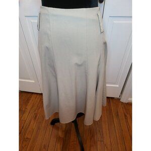 Tan Full Midi Swing Skirt 12 Retro Twee Old Money Minimalist Light Academia